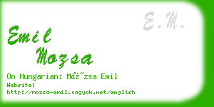 emil mozsa business card